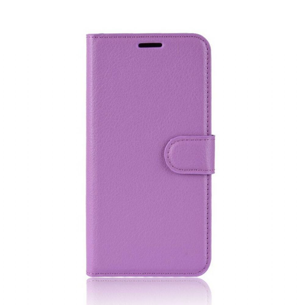 Folio-hoesje voor Samsung Galaxy S20 Plus / S20 Plus 5G Klassiek Lychee Kunstleer