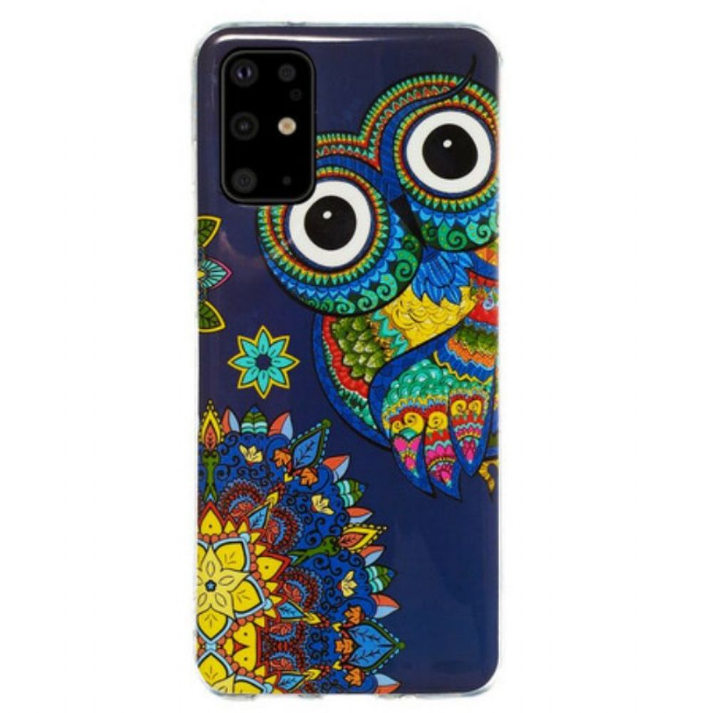 Hoesje voor Samsung Galaxy S20 Plus / S20 Plus 5G Fluorescerende Uil Mandala