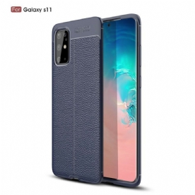 Hoesje voor Samsung Galaxy S20 Plus / S20 Plus 5G Lychee Dubbele Lijn