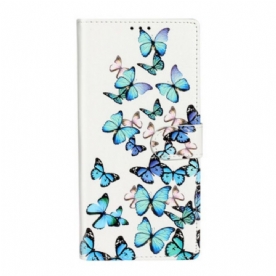 Leren Hoesje voor Samsung Galaxy S20 Plus / S20 Plus 5G Ontwerp Vlinders