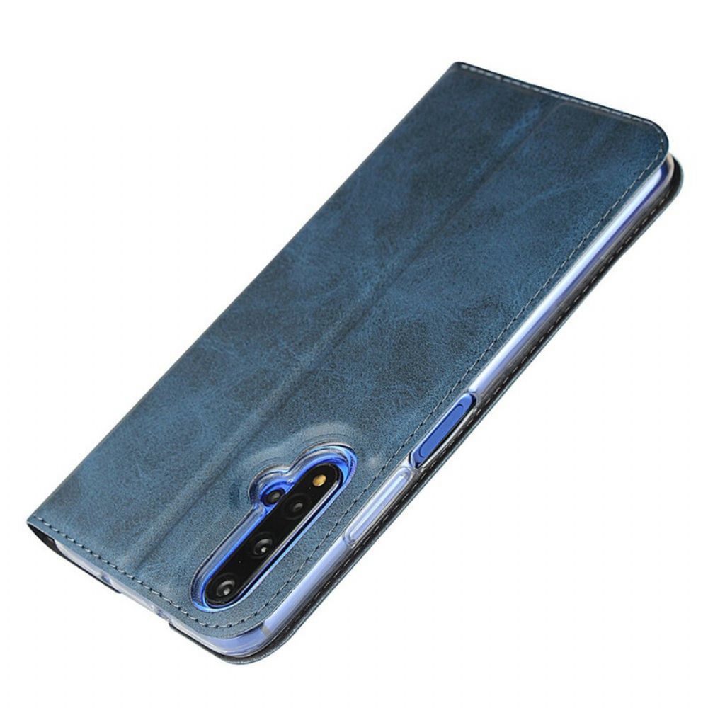 Bescherming Hoesje voor Huawei Nova 5T / Honor 20 Folio-hoesje Kunstleer Met Riem