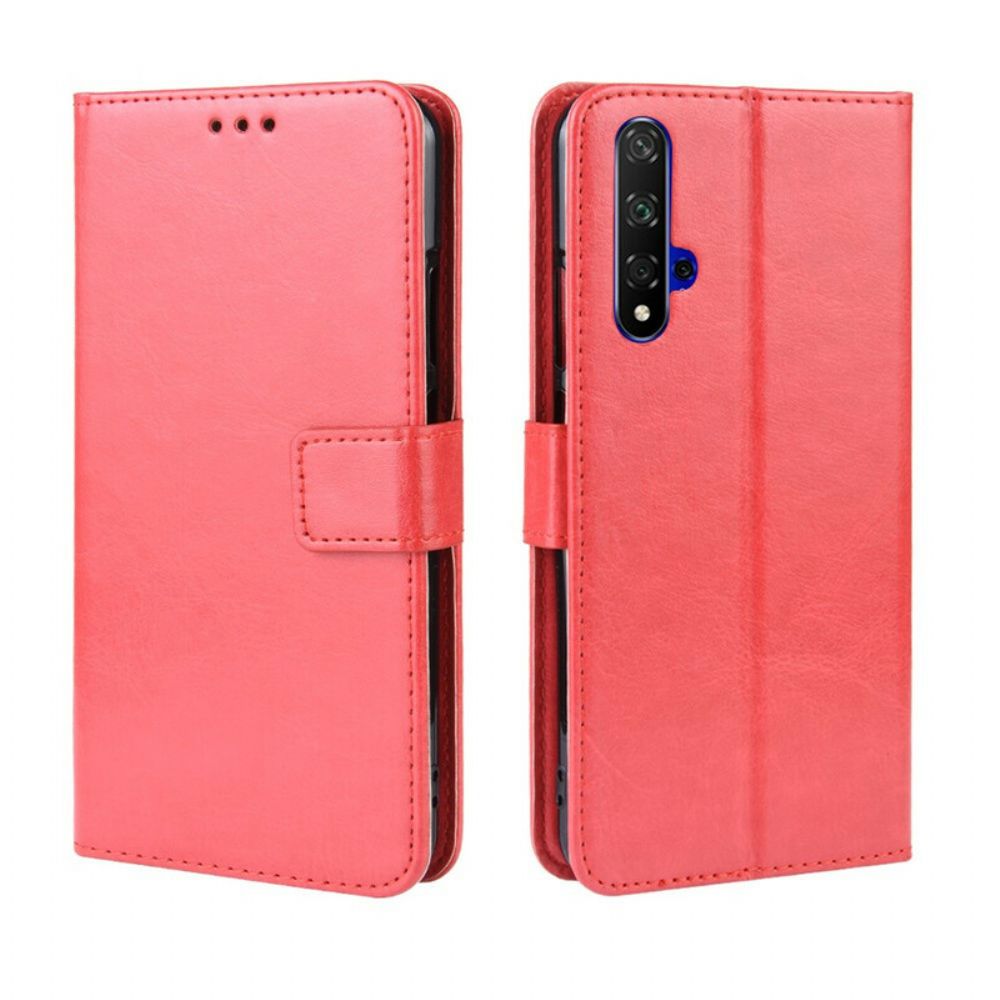 Flip Case voor Huawei Nova 5T / Honor 20 Flitsachtig Kunstleer