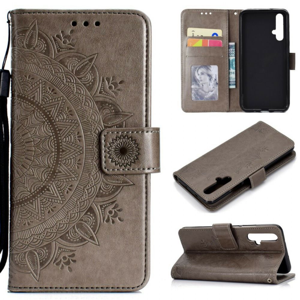 Flip Case voor Huawei Nova 5T / Honor 20 Zon Mandala