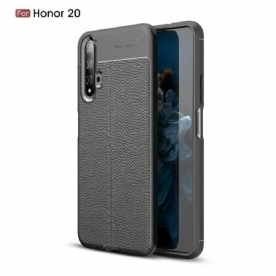 Hoesje voor Huawei Nova 5T / Honor 20 Litchi Dubbele Lijn Leereffect