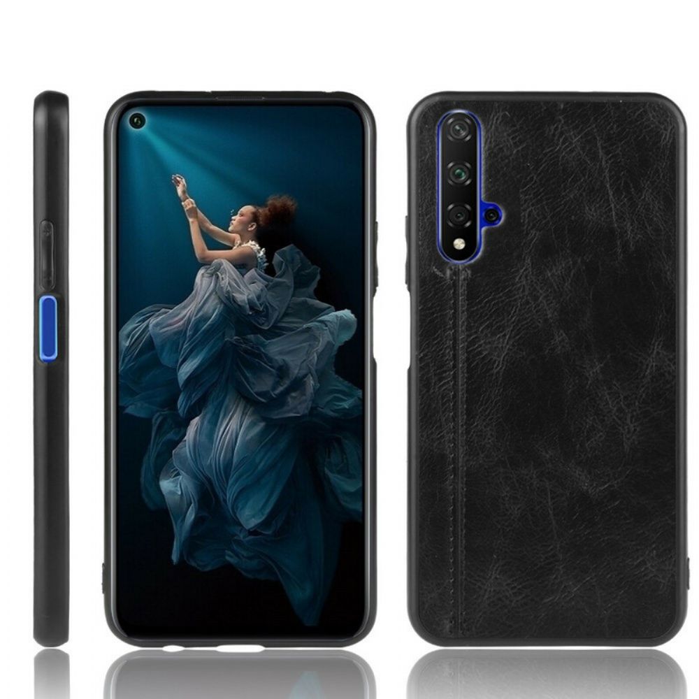 Hoesje voor Huawei Nova 5T / Honor 20 Stijl Lederen Stiksels