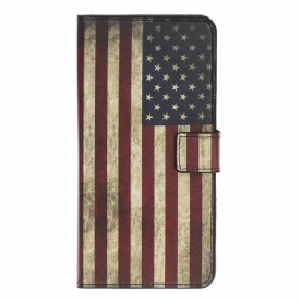 Leren Hoesje voor Huawei Nova 5T / Honor 20 Amerikaanse Vlag