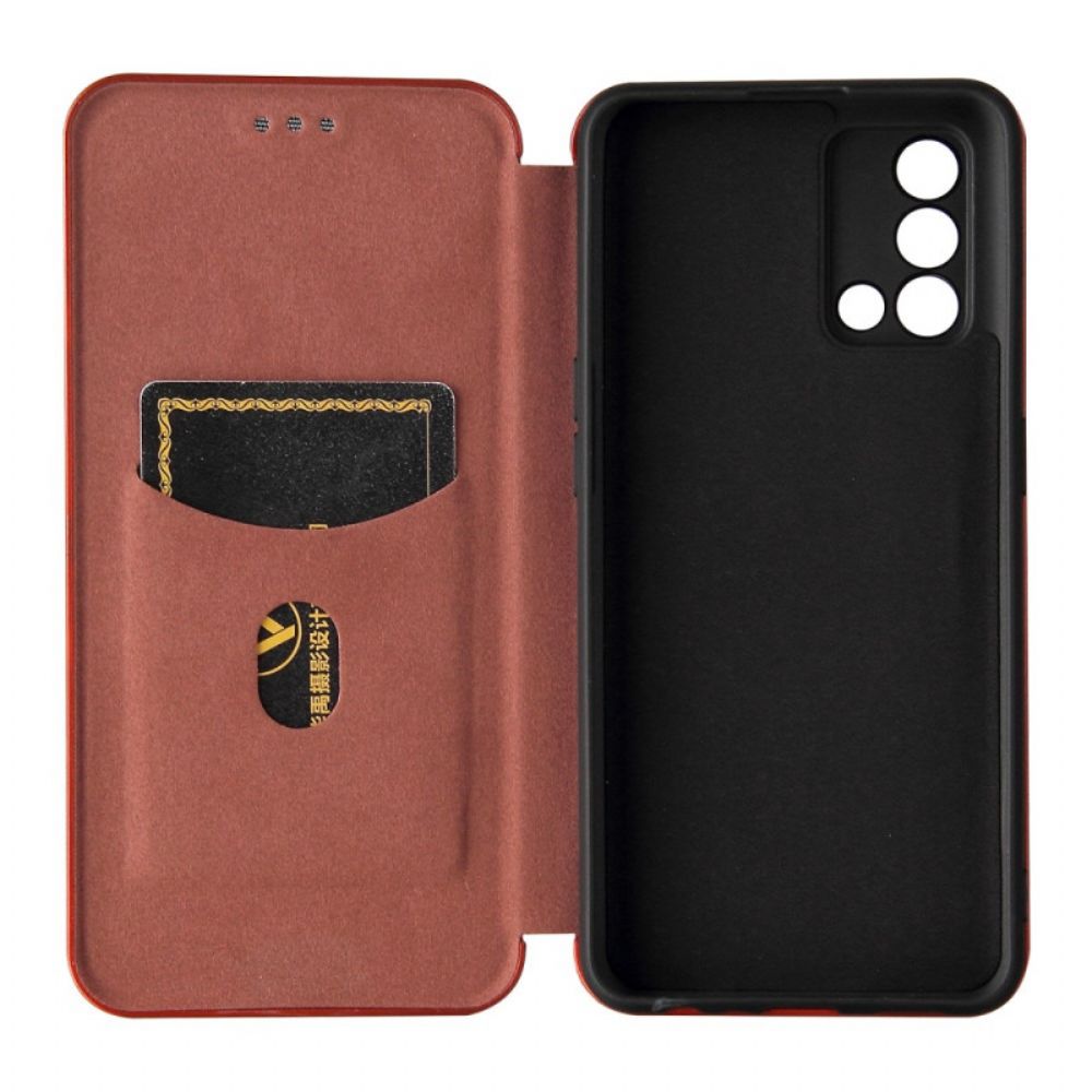 Bescherming Hoesje voor Oppo A74 4G Folio-hoesje Koolstofvezel