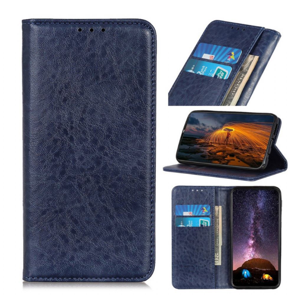 Bescherming Hoesje voor Oppo A74 4G Folio-hoesje Ledertextuur