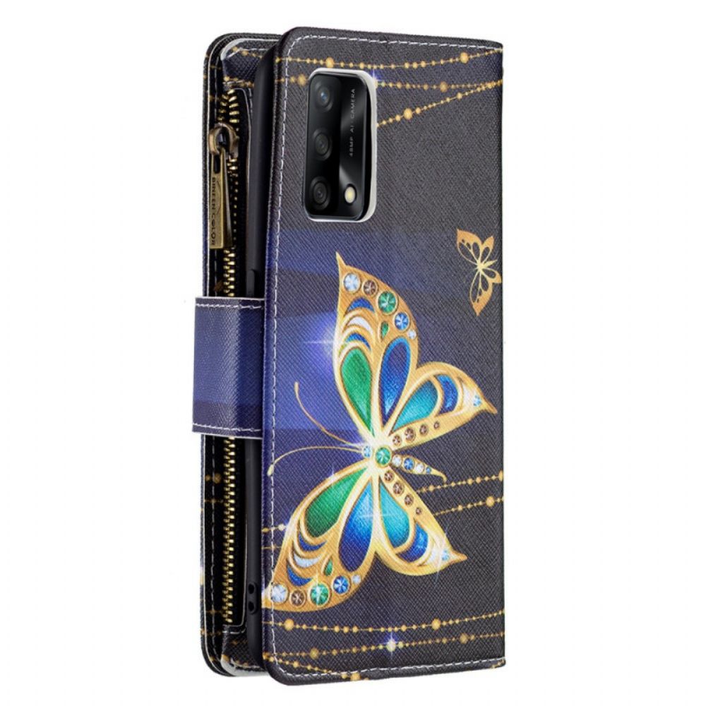 Folio-hoesje voor Oppo A74 4G Vlinderszak Met Rits