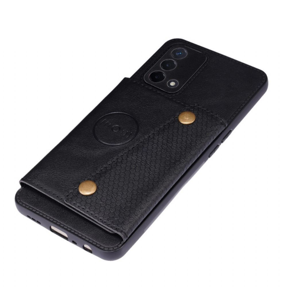 Hoesje voor Oppo A74 4G Portemonnee Snap Portemonnee