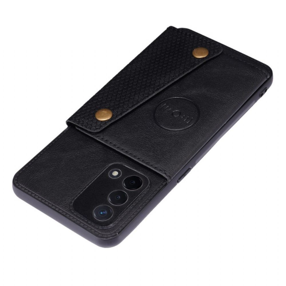 Hoesje voor Oppo A74 4G Portemonnee Snap Portemonnee