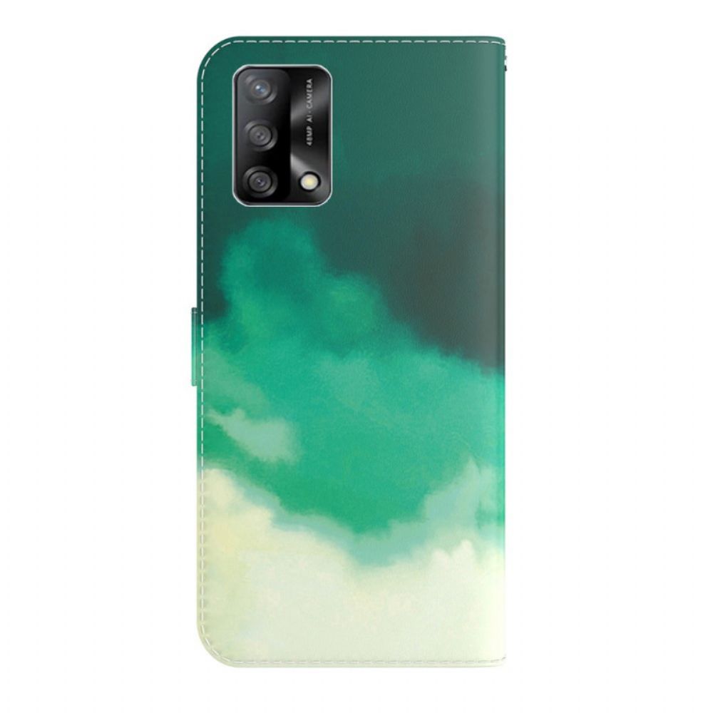 Leren Hoesje voor Oppo A74 4G Aquarel