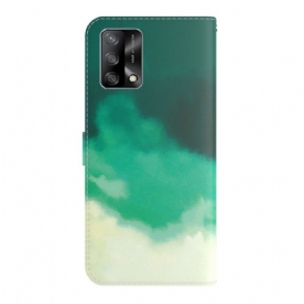 Leren Hoesje voor Oppo A74 4G Aquarel