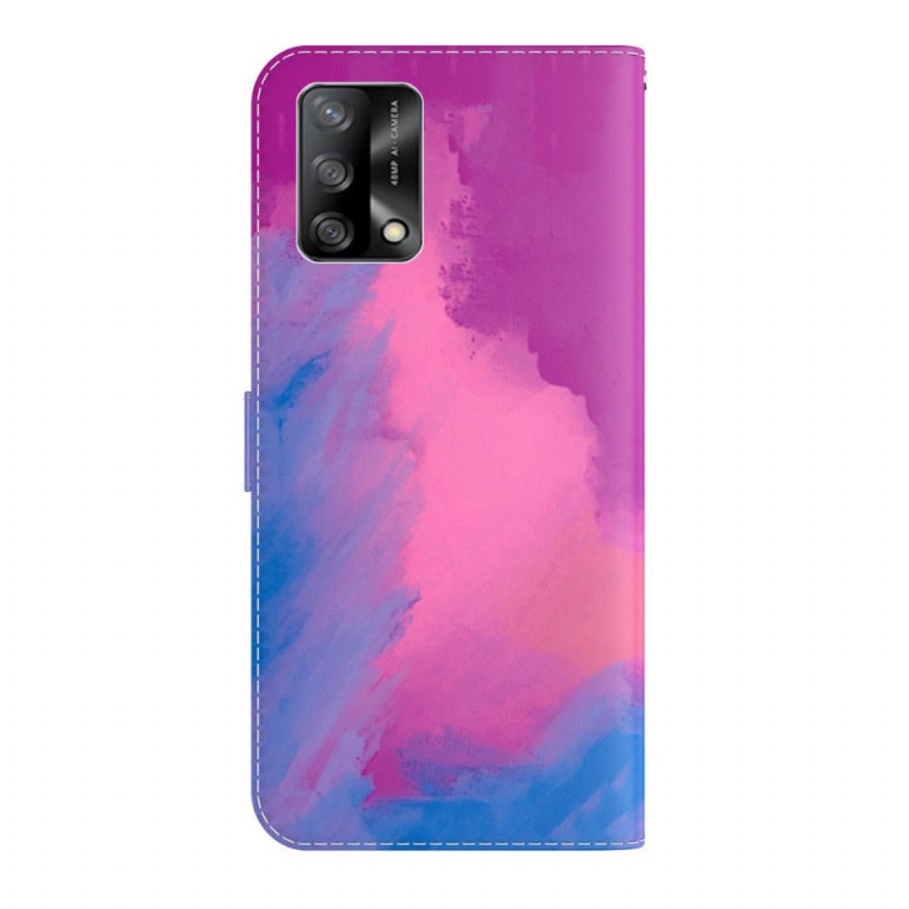 Leren Hoesje voor Oppo A74 4G Aquarel