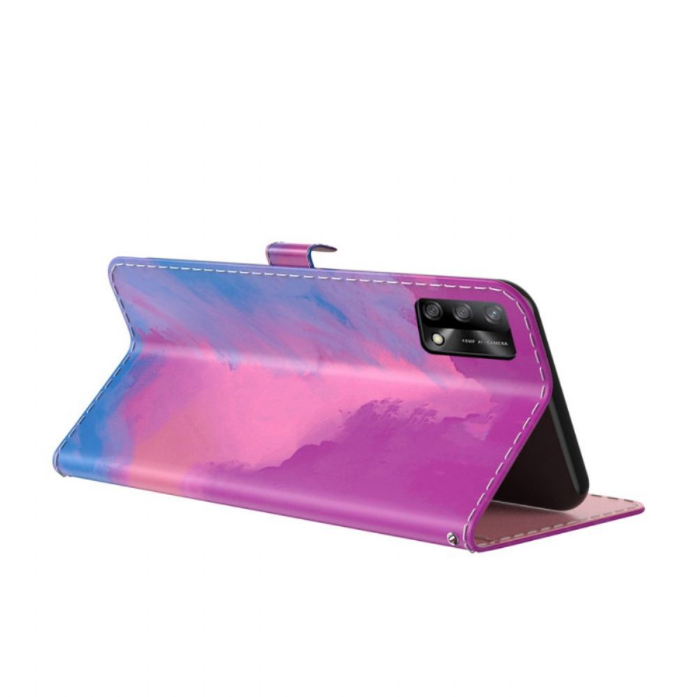 Leren Hoesje voor Oppo A74 4G Aquarel