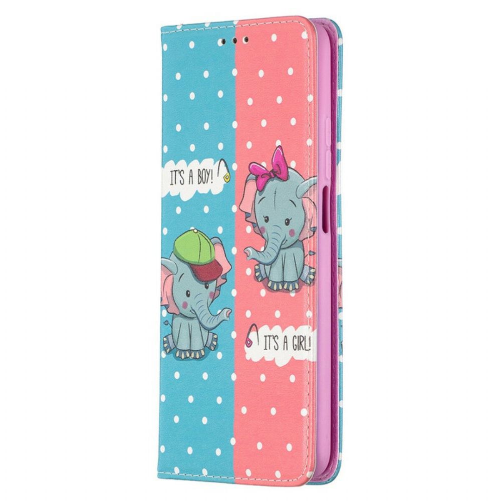 Bescherming Hoesje voor Xiaomi Mi 10T / 10T Pro Folio-hoesje Baby Olifanten