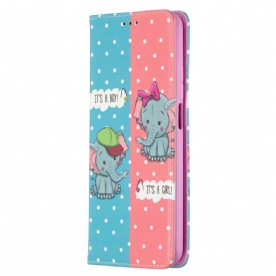 Bescherming Hoesje voor Xiaomi Mi 10T / 10T Pro Folio-hoesje Baby Olifanten