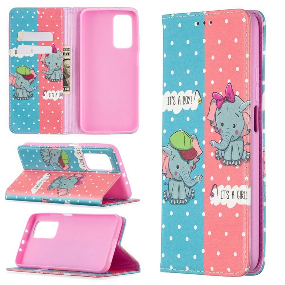 Bescherming Hoesje voor Xiaomi Mi 10T / 10T Pro Folio-hoesje Baby Olifanten