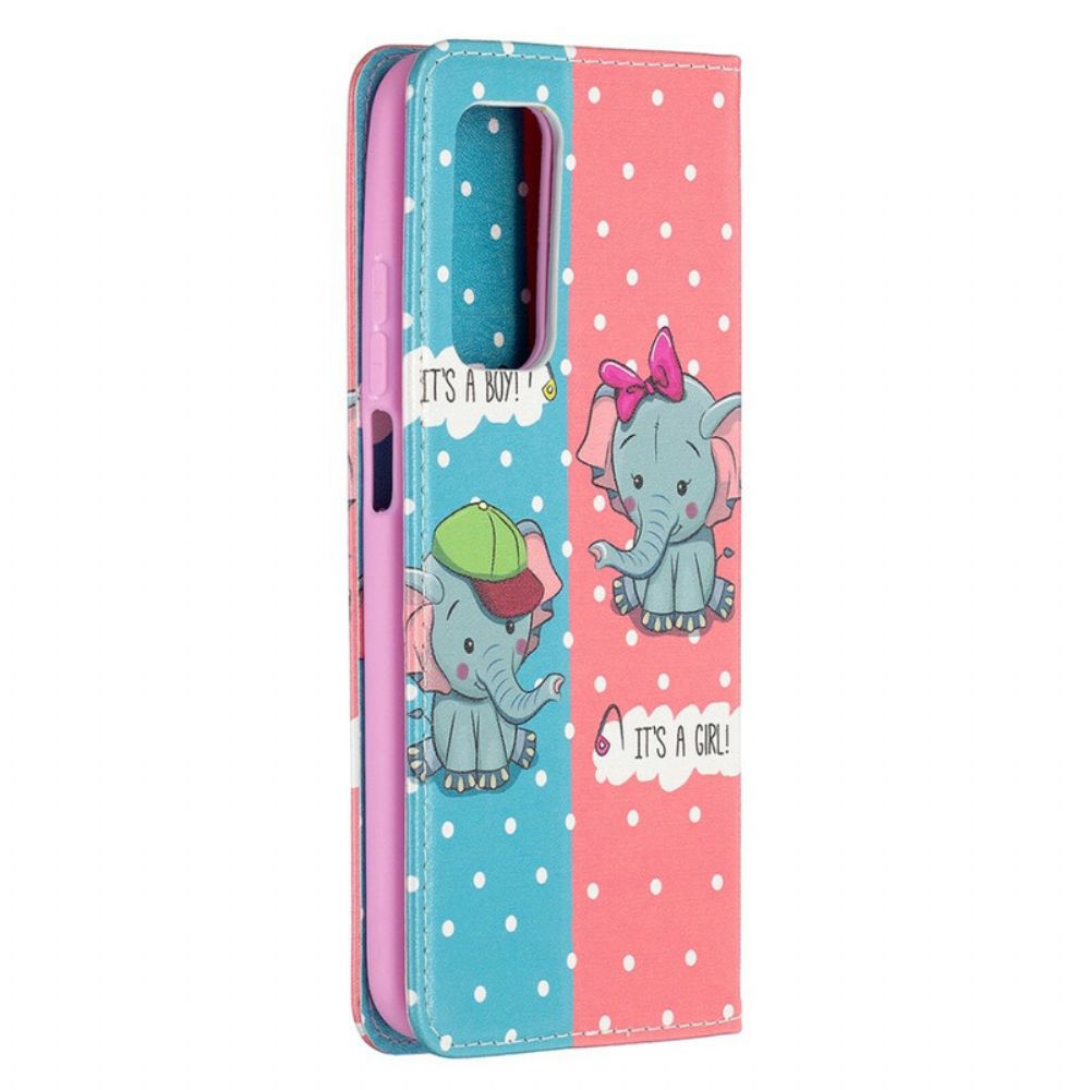 Bescherming Hoesje voor Xiaomi Mi 10T / 10T Pro Folio-hoesje Baby Olifanten