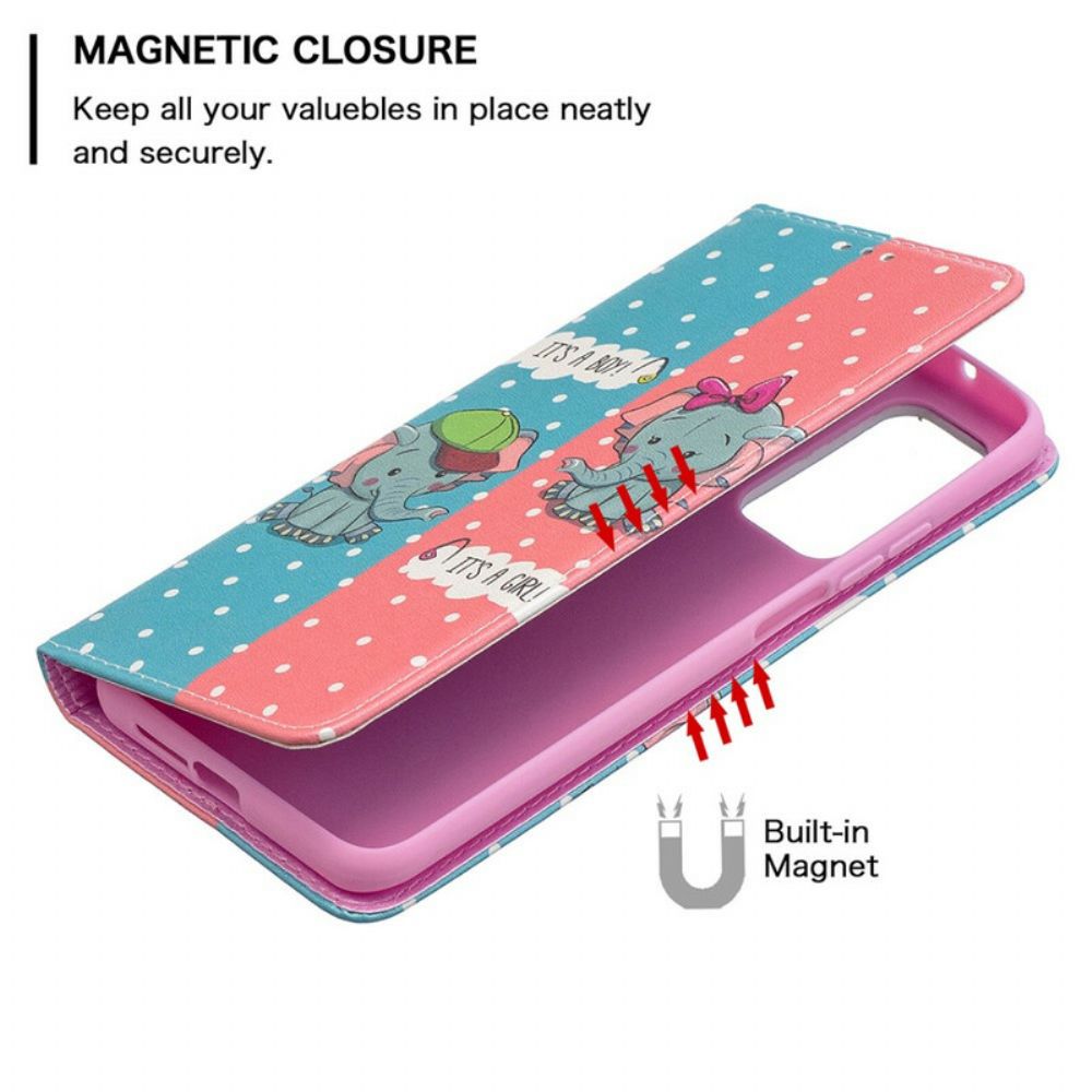 Bescherming Hoesje voor Xiaomi Mi 10T / 10T Pro Folio-hoesje Baby Olifanten