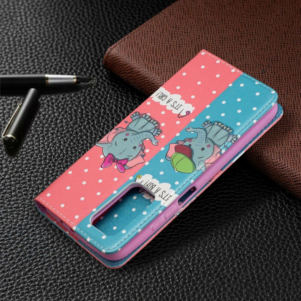 Bescherming Hoesje voor Xiaomi Mi 10T / 10T Pro Folio-hoesje Baby Olifanten