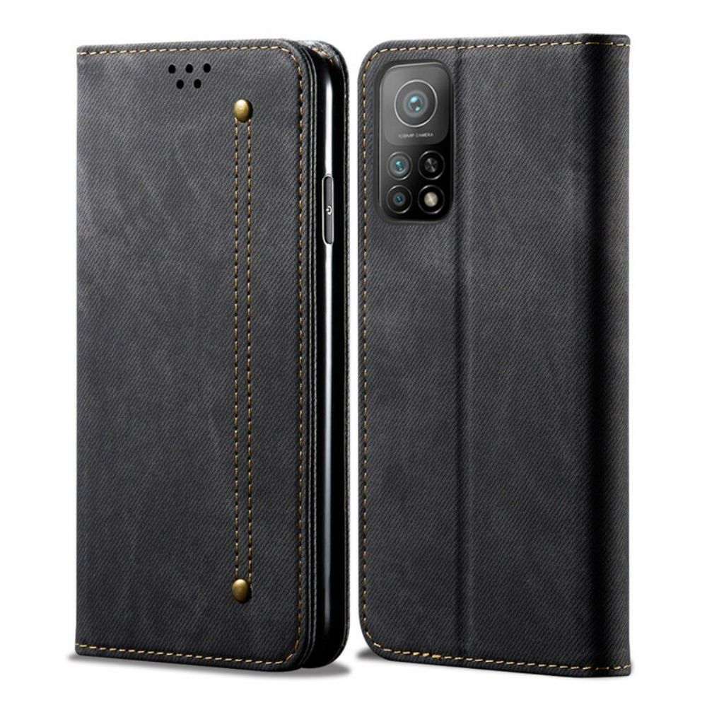 Bescherming Hoesje voor Xiaomi Mi 10T / 10T Pro Folio-hoesje Denim Stof