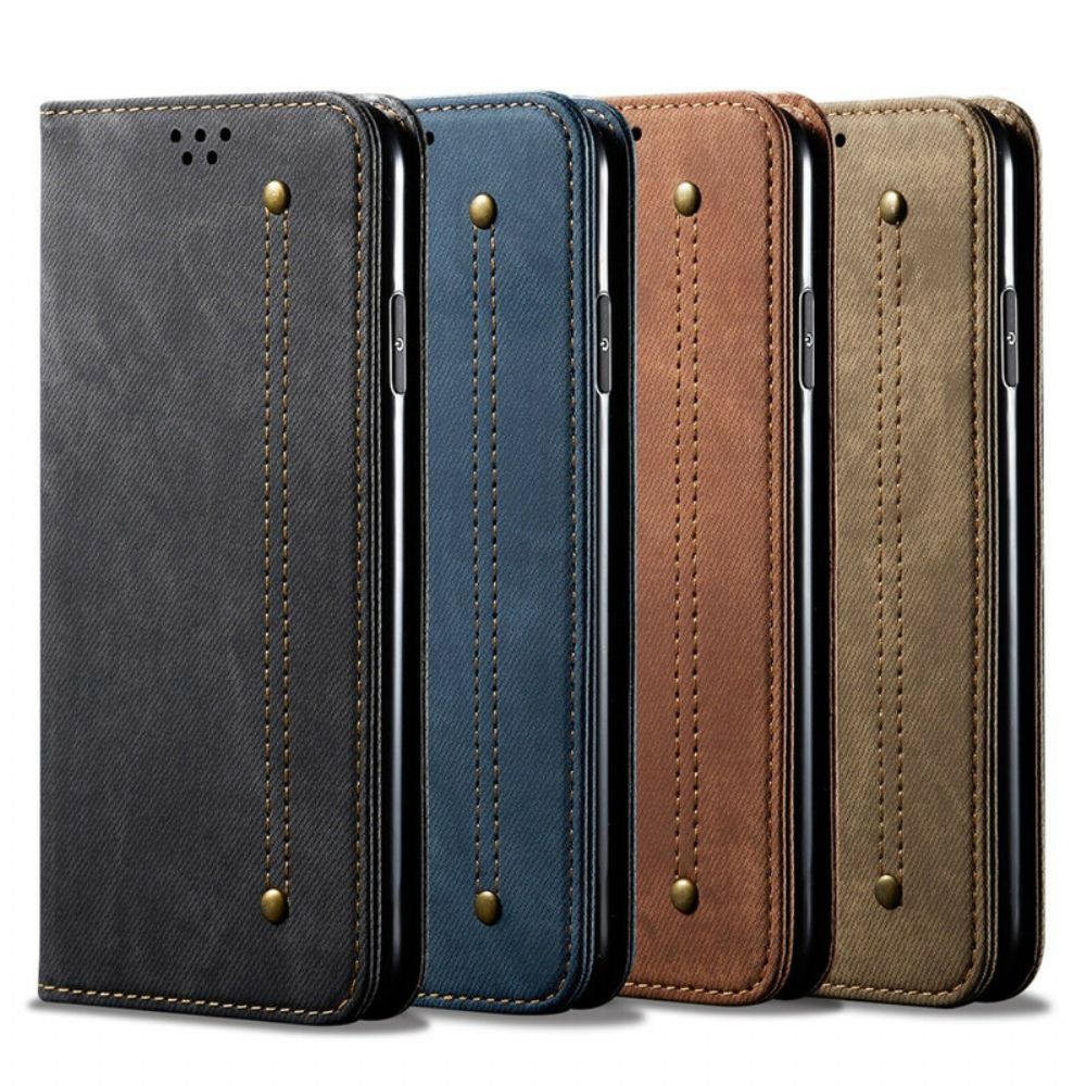 Bescherming Hoesje voor Xiaomi Mi 10T / 10T Pro Folio-hoesje Denim Stof