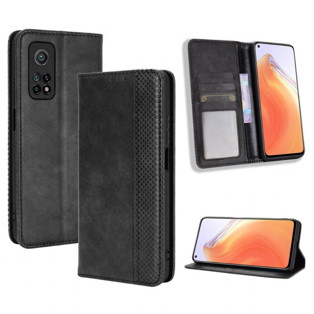 Bescherming Hoesje voor Xiaomi Mi 10T / 10T Pro Folio-hoesje Vintage Gestileerd Leereffect