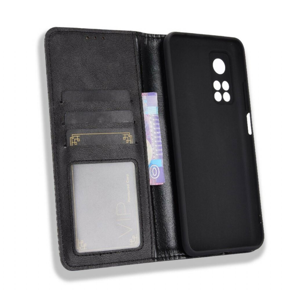 Bescherming Hoesje voor Xiaomi Mi 10T / 10T Pro Folio-hoesje Vintage Gestileerd Leereffect