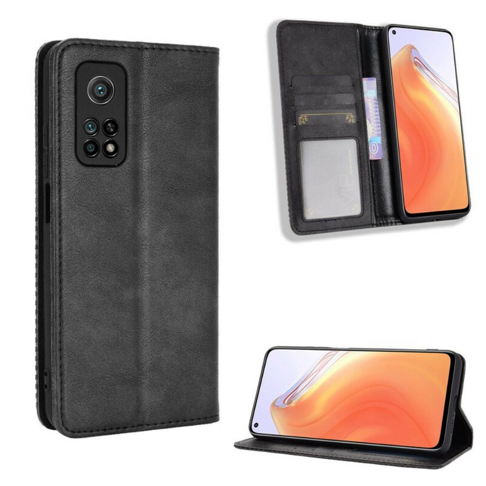 Bescherming Hoesje voor Xiaomi Mi 10T / 10T Pro Folio-hoesje Vintage Gestileerd Leereffect