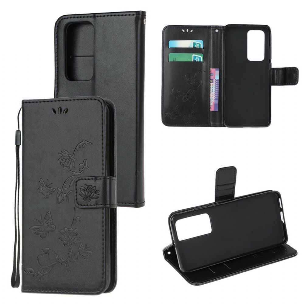 Flip Case voor Xiaomi Mi 10T / 10T Pro Aziatische Vlinders En Bloemen