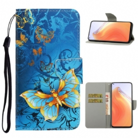 Flip Case voor Xiaomi Mi 10T / 10T Pro Met Ketting Vlinderriem Variaties