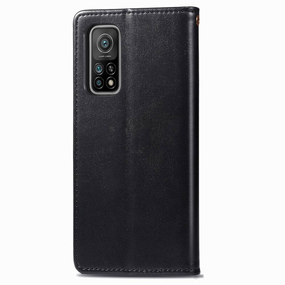 Folio-hoesje voor Xiaomi Mi 10T / 10T Pro Faux Leder En Vintage Sluiting