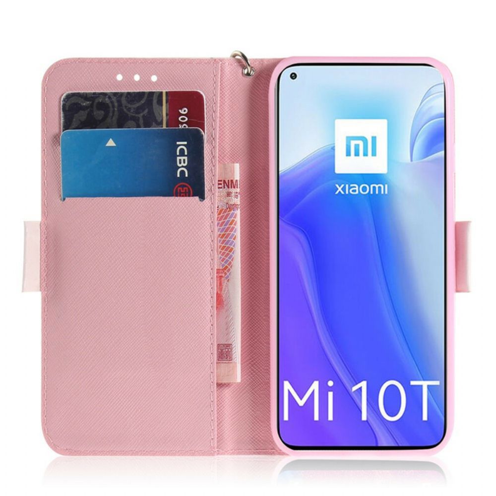 Folio-hoesje voor Xiaomi Mi 10T / 10T Pro Met Ketting Bandpomp