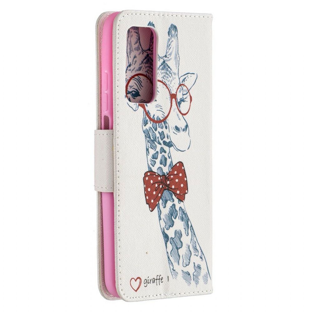 Folio-hoesje voor Xiaomi Mi 10T / 10T Pro Nerdy Giraf