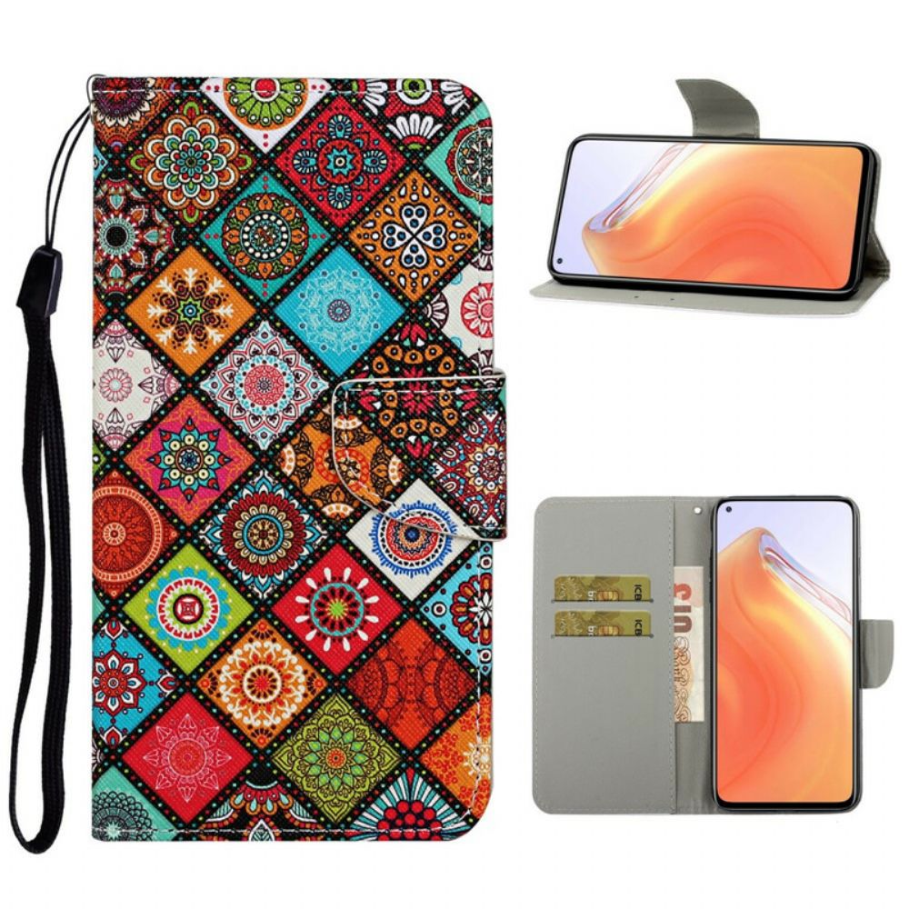 Folio-hoesje voor Xiaomi Mi 10T / 10T Pro Patchwork-mandala's Met Koord