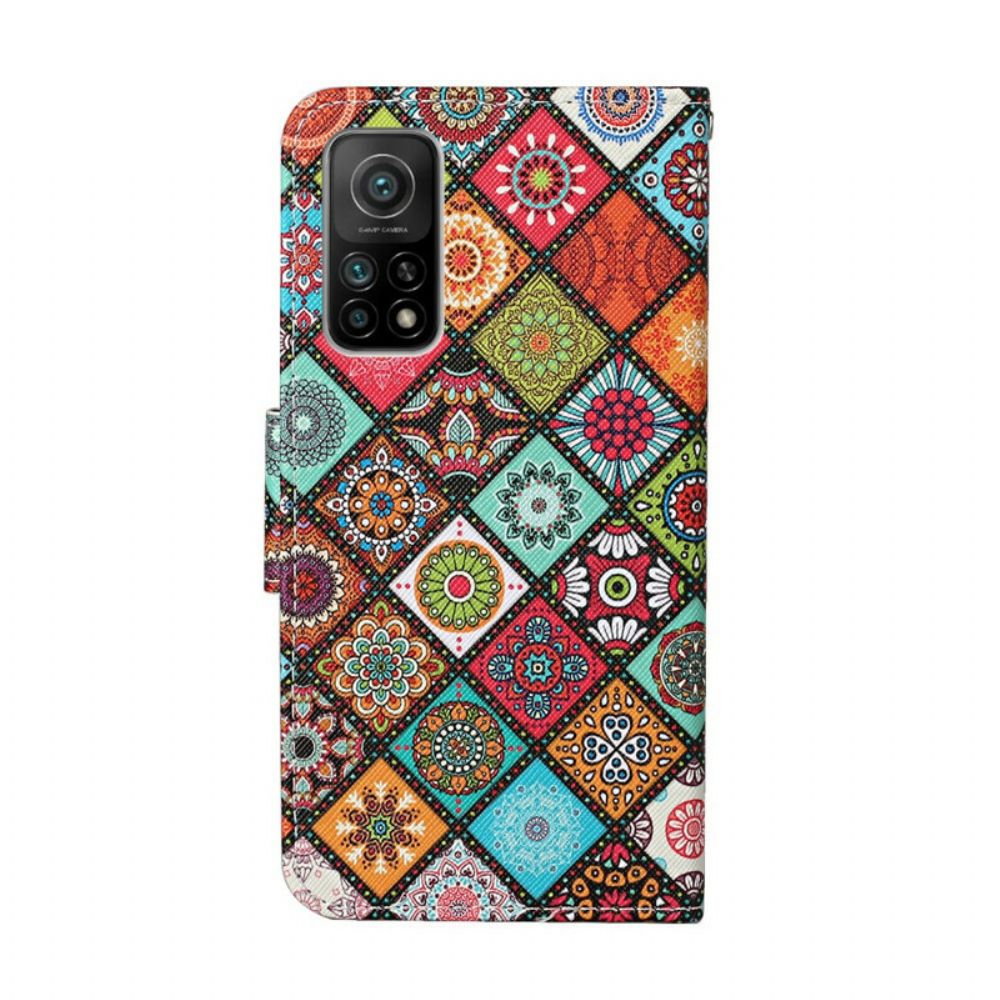 Folio-hoesje voor Xiaomi Mi 10T / 10T Pro Patchwork-mandala's Met Koord