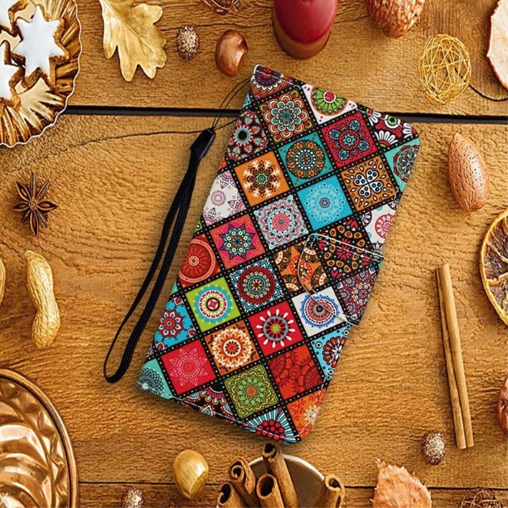 Folio-hoesje voor Xiaomi Mi 10T / 10T Pro Patchwork-mandala's Met Koord