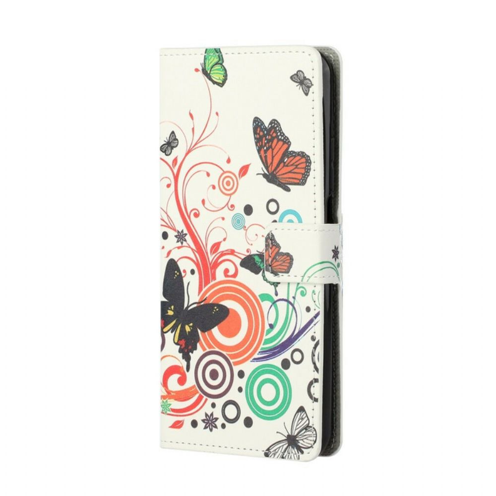 Folio-hoesje voor Xiaomi Mi 10T / 10T Pro Vlinders En Bloemen