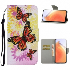 Folio-hoesje voor Xiaomi Mi 10T / 10T Pro Vlinders En Zomerbloemen