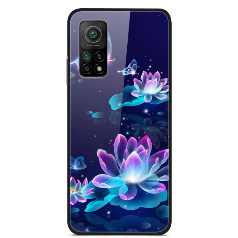 Hoesje voor Xiaomi Mi 10T / 10T Pro Fantasiebloemen Van Gehard Glas