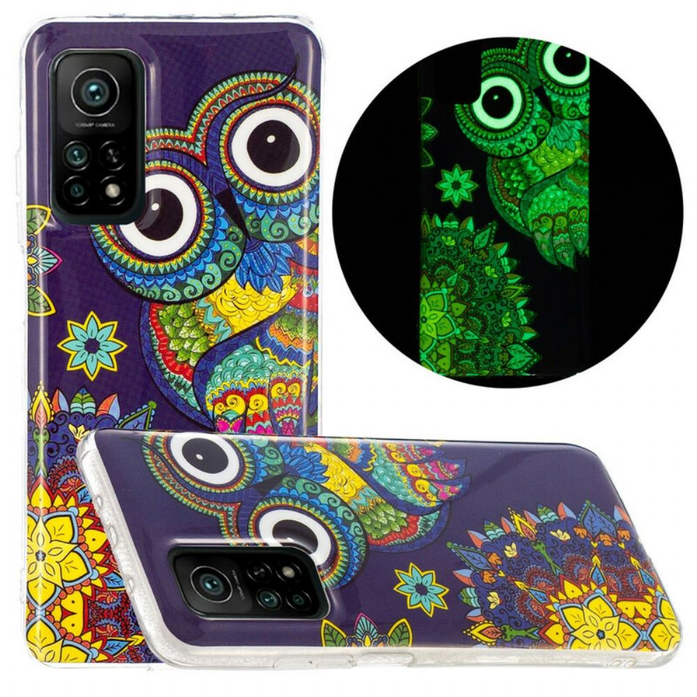 Hoesje voor Xiaomi Mi 10T / 10T Pro Fluorescerende Mandala Uil