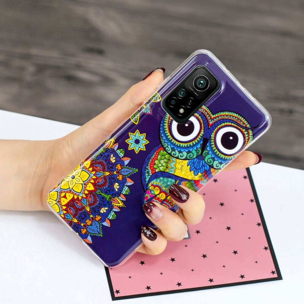 Hoesje voor Xiaomi Mi 10T / 10T Pro Fluorescerende Mandala Uil