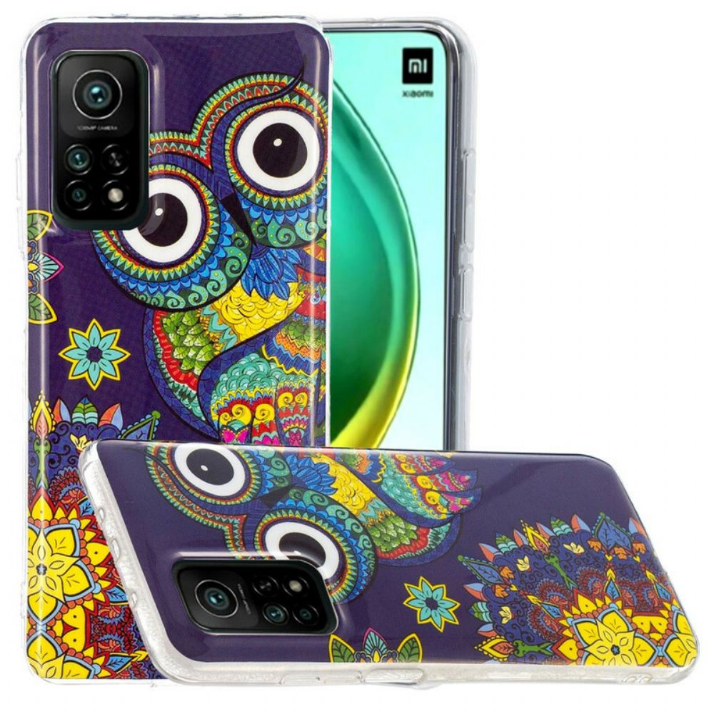 Hoesje voor Xiaomi Mi 10T / 10T Pro Fluorescerende Mandala Uil