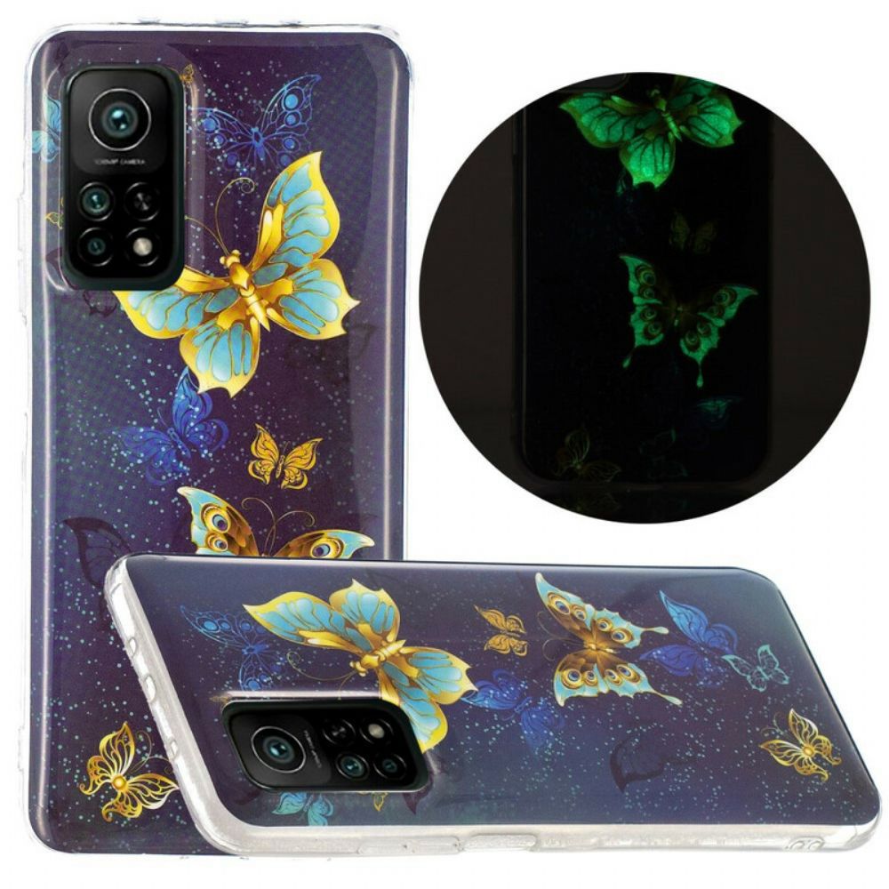 Hoesje voor Xiaomi Mi 10T / 10T Pro Fluorescerende Vlinderserie