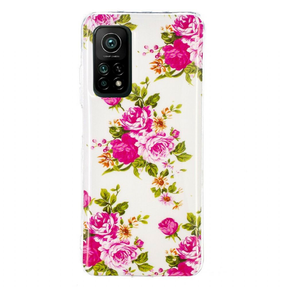 Hoesje voor Xiaomi Mi 10T / 10T Pro Fluorescerende Vrijheidsbloemen