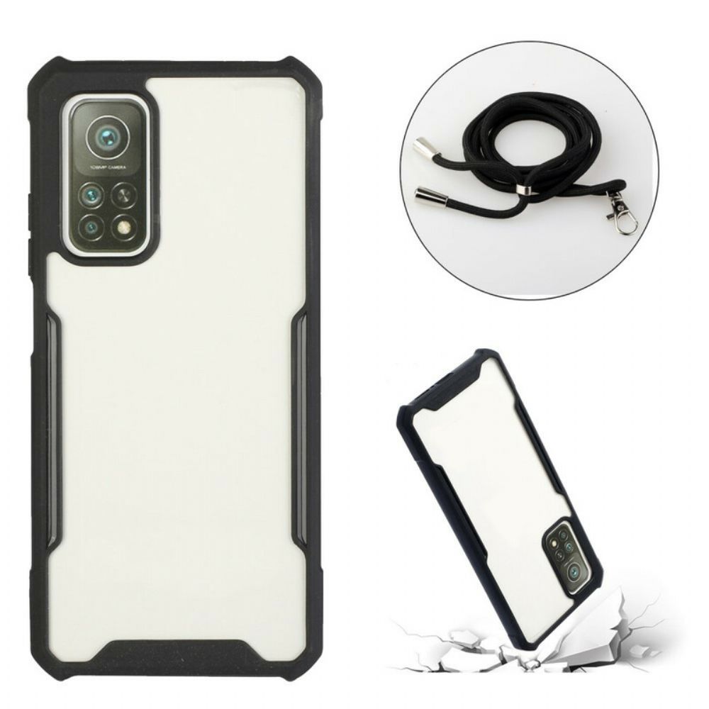 Hoesje voor Xiaomi Mi 10T / 10T Pro Hybride Met Gekleurd Snoer