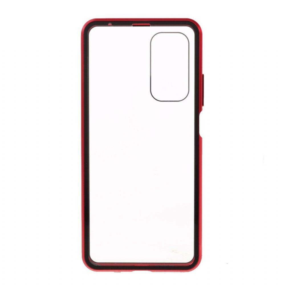 Hoesje voor Xiaomi Mi 10T / 10T Pro Voor- En Achterkant Van Gehard Glas En Metaal