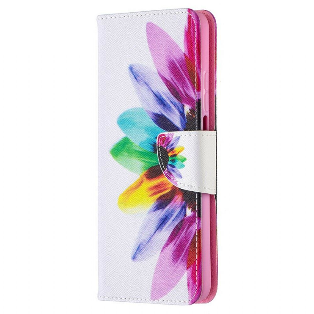 Leren Hoesje voor Xiaomi Mi 10T / 10T Pro Aquarel Bloem