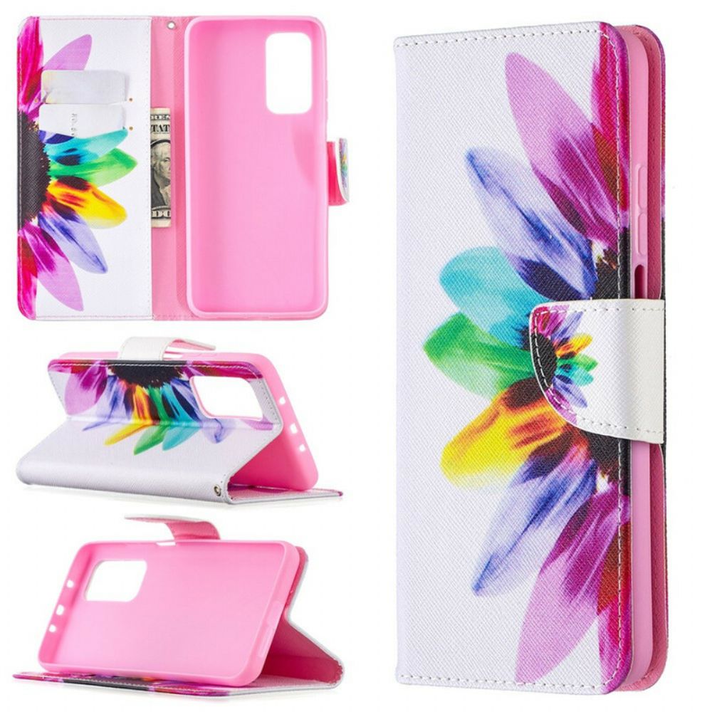 Leren Hoesje voor Xiaomi Mi 10T / 10T Pro Aquarel Bloem